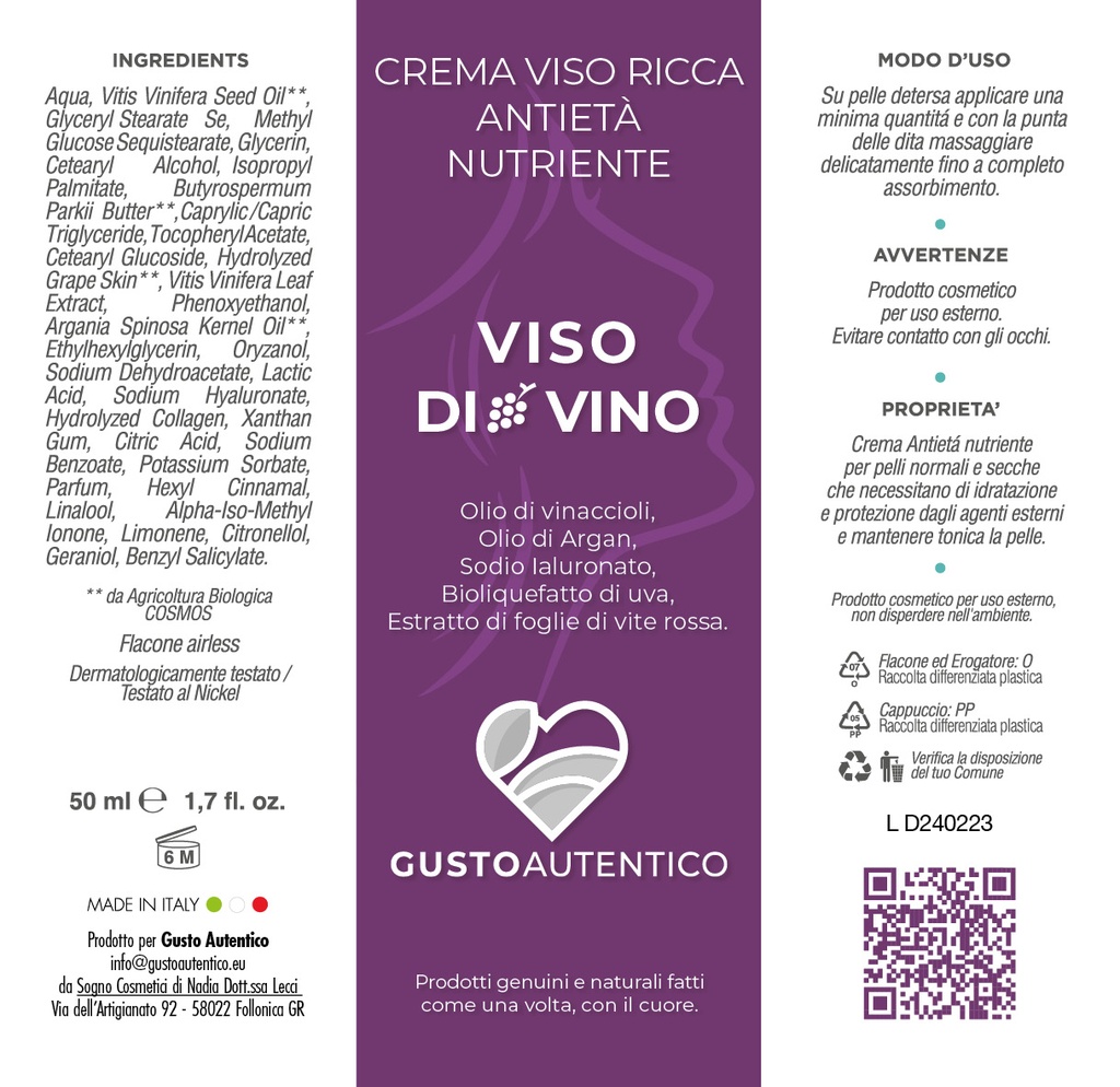 Crema antietà Viso Divino